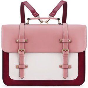 Laptop Bag for Women 15.6 inch Briefcase Backpack PU Leather